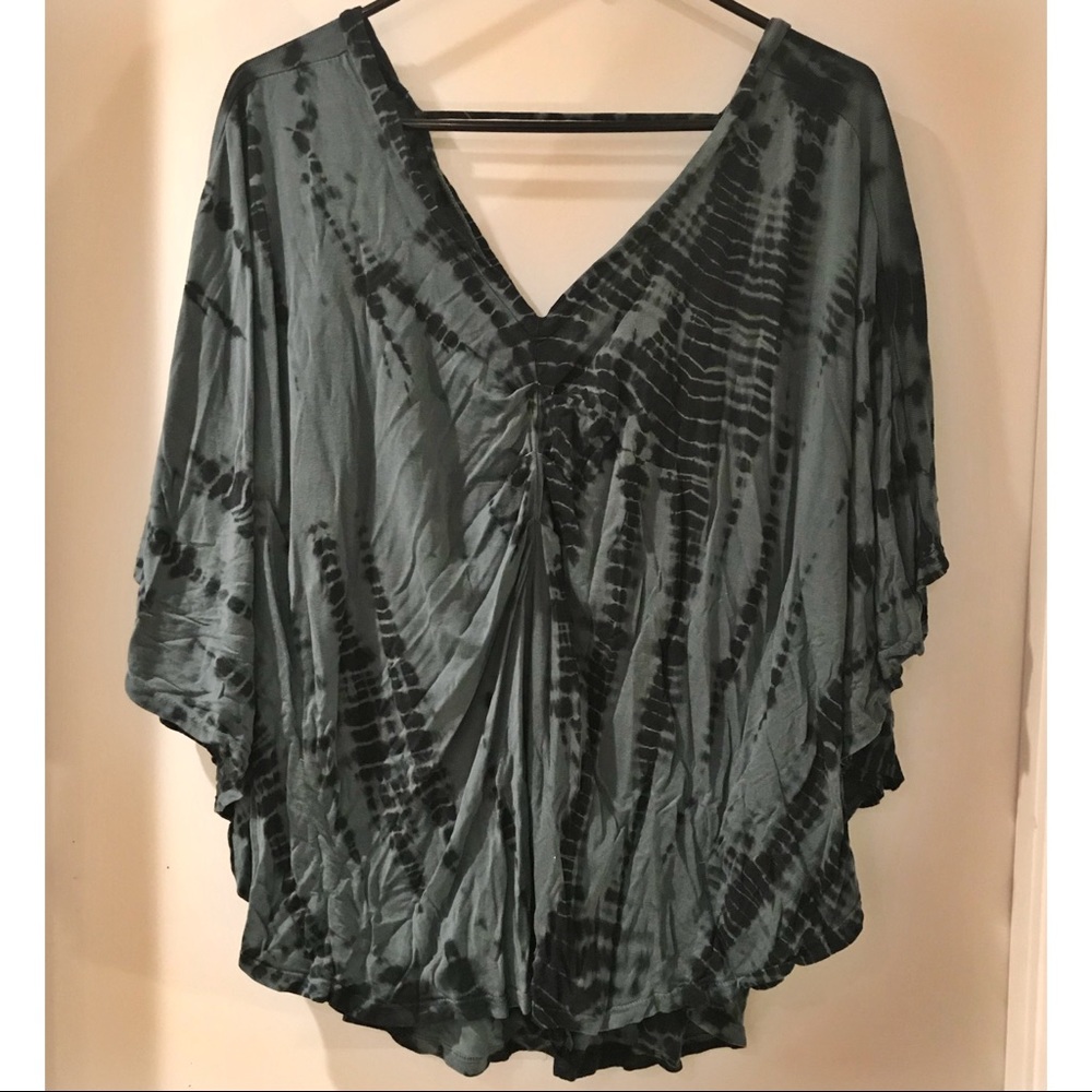 Tie Dye Flutter Sleeve Top S